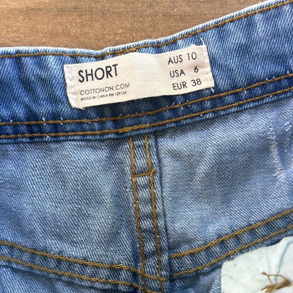 Cotton On Blue Distressed Shorts 6 - Picture 3 of 5